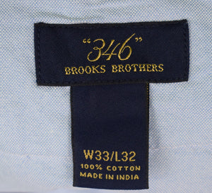 Brooks Brothers "346" Patch Gingham Blue/ White Trousers W33/ L32 (New w/ BB Tag)