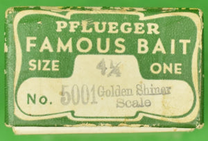 Vintage Pflueger 5001 Golden Shiner Combo Lure In Box