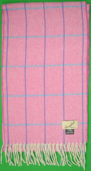 "Campbell's Of Beauly 100% Scottish Cashmere Pink Herringbone Scarf" (SOLD)