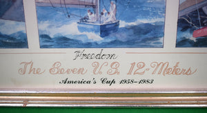 "The Seven U.S. 12-Meters: America's Cup 1958-1983" Limited Edition Print Signed by John Gable