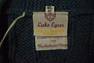 "The Andover Shop x Luke Eyres English Cable Cricket Blue w/ Yellow Stripe Sweater" Sz 40 (New w/ Tag) (SOLD)