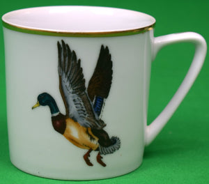 Set x 4 Abercrombie & Fitch Hand-Painted Game Bird Mugs