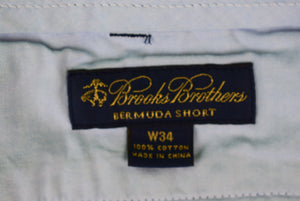 Brooks Brothers Bermuda Navy Shorts w/ Paul Brown Sailboat Print Sz 34