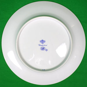 Pair Of Hermes Paris "Cocarde de Soie" Porcelaine Dinner Plates