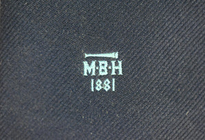 "Meadow Brook Hunt Club Navy Poly Tie w/ MBH 1881 Logo" (SOLD)