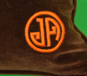 "Jonathan Adler Hand-Needlepoint Equestrian Belt Stripe Pillow" (SOLD)