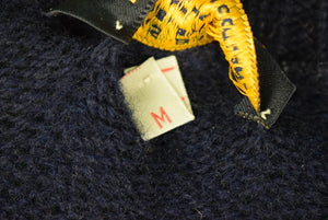 Brooks Brothers Shetland Wool w/ Intarsia The Putt Golfer Navy Crewneck Sweater Sz M