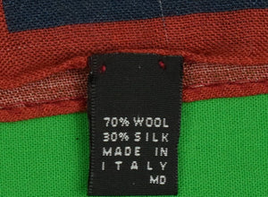 Drake's 70% Wool/ 30% Silk Navy 'Golfer' Pocket Square