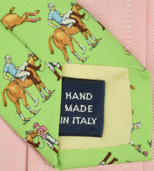 Polo by Ralph Lauren Lime Green Italian Silk Tie w/ Polo Player Motif