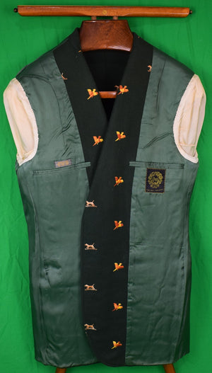 "Chipp Hunter Green Flannel Embroidered Game Dog/ Bird c1975 Blazer" Sz 42R