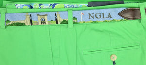 "Hand-Needlepoint NGLA Southampton, NY Golf Course Belt" Sz: 36 (New/ Old Stock!)