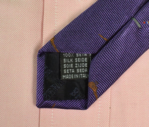 Beretta Pheasant Purple Silk Tie
