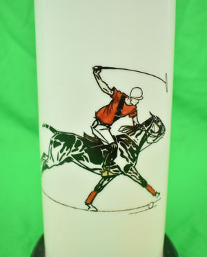 "Paul D Brown Polo Player Eglomise Table Lamp" (SOLD)