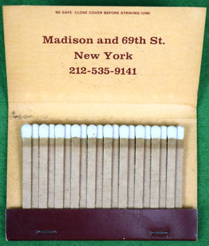 The Polo Bar Madison & 69th St Matchbook (NEW) (SOLD)