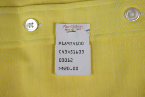 Britches Georgetowne Great Outdoors Yellow OCBD Shirt Sz 16-33 (Deadstock w/ Tag)