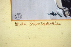 German Show-jumper, Alwin Schockemohle Watercolour By Tim Holder