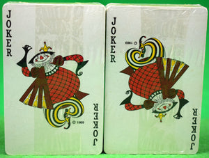 "Twin Sealed Deck Of The Everglades Club c1969 Playing Cards" (New In Box)