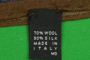 "Drake's 70% Wool/ 30% Silk 'Birds' Purple Pocket Square" (SOLD)