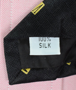 Chipp Black Silk VIP Logo Tie