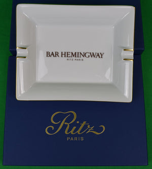 "Bar Hemingway Ritz Paris Porcelain Ashtray" (New In Gift Box)