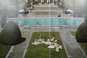 Slim Aarons California Estate c1974 Framed Color Double Plate