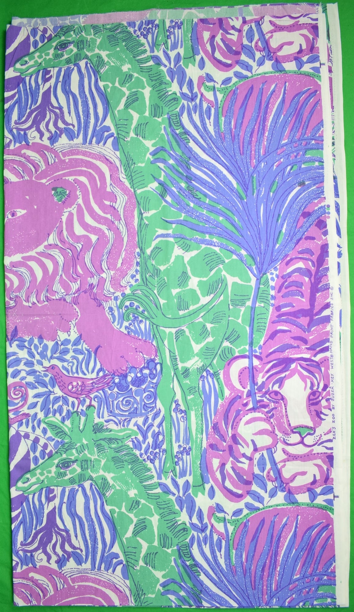 "Zek's Zoo By Zuzek Key West Hand-Print c1960s Lilly Pulitzer Fabric" (SOLD)