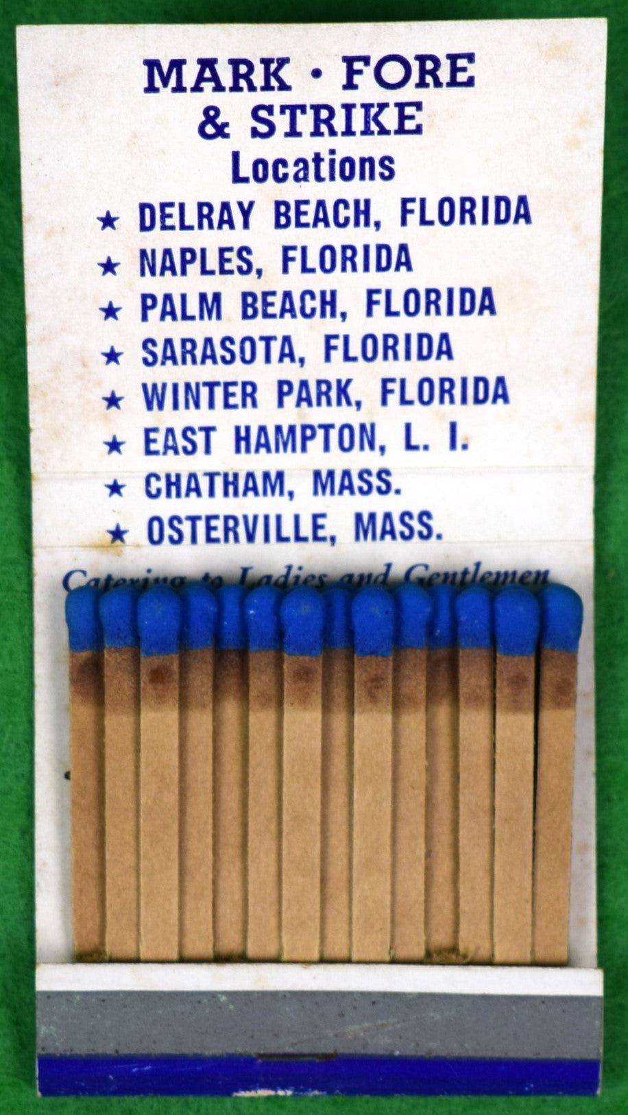 "Mark Fore & Strike Matchbook"