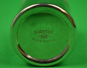 "Mark Cross Set x 3 Glass-Lined Metal c1930s Flasks w/ Leather Travel Kit"