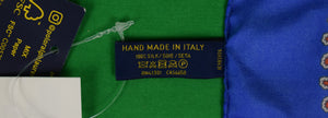 "Polo Ralph Lauren Royal Blue w/ Red Paisley Italian Silk Pocket Square" (New w/ RL Tag)