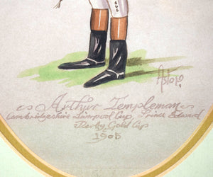 Arthur Templeman Jockey c1905 Watercolour By Astor