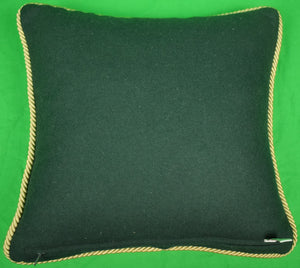 Polo Mallets Hunter Green Flannel Pillow New/ Old Stock!