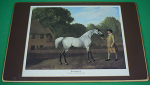 Set Of 2 Brooks Brothers x George Stubbs/ Edwin Cooper Cork Back Placemats Made In England