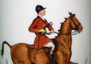 "Cyril Gorainoff x Abercrombie & Fitch Fox-Hunt Equestrian Scene Hand-Painted Table Lamp"