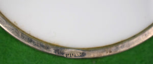 Set Of 4 Cyril Gorainoff Horse Head Milk Glass/ Sterling Rim Coasters