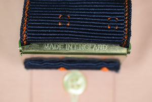 Albert Thurston Navy/ Orange Dot Braces Made In England