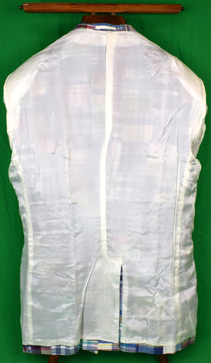 Trimingham's Bermuda Patch Pastel Madras Sport Jacket Sz 46L (New/ Old Stock)