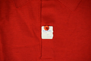 Brooks Brothers x Allen Solly Red Cotton Lisle S/S Sport Shirt Sz L (New w/ BB $11 Tag)