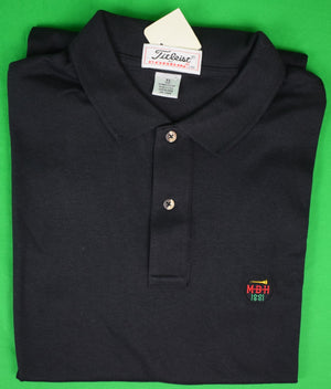Meadow Brook Hunt Club Black Cotton Polo Shirt Sz XL (DEADSTOCK)