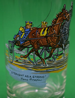 "Set x 8 Paul Brown Hand-Painted Sulky/ Trotting Highball Glasses"