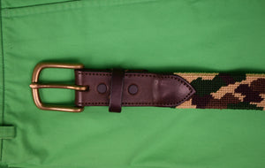"Hand-Needlepoint Camo Belt" Sz 38 (SOLD)