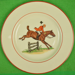 "Set Of 11 Abercrombie & Fitch Fox-Hunter c1940s Hand-Painted Salad Plates"