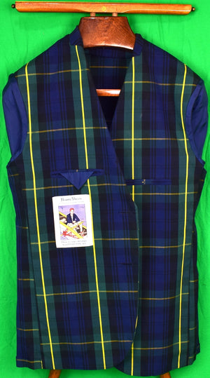 "Rowing Blazers Dress Gordon Tartan Cotton Twill Blazer" Sz 40R