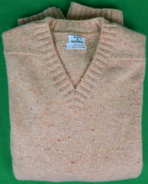 "Maus & Hoffman Scottish Wool/ Cashmere Melon Fleck V Neck Sweater" Sz 46