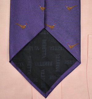 Beretta Pheasant Purple Silk Tie