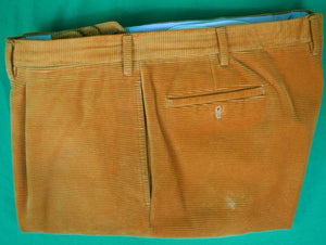 Turnbull & Asser Orange Horizontal Corduroy Trousers Sz 42