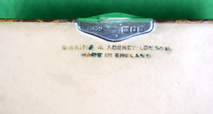 "Swaine & Adeney London Alligator Leather Sterling Silver Card Case"