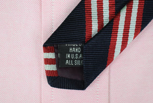"J. Press Burlington Knot Navy/ Red/ White Repp Stripe Tie" (SOLD)