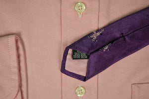 "Harvie & Hudson Jermyn St x Wiltons Restaurant Purple Silk Club Tie" (SOLD)