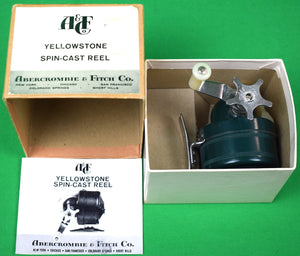 Abercrombie & Fitch Co. Yellowstone Spin-Cast Reel w/ Pamphlet (New In A&F Box)