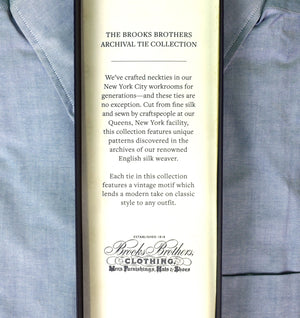 "Brooks Brothers Burg Yachting Motif Archival Blue Stripe Silk Tie" (NWT w/ BB Box) (SOLD)